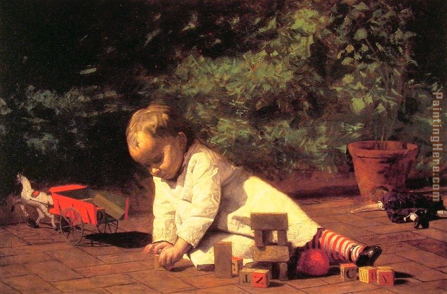 Baby at Play painting - Thomas Eakins Baby at Play art painting